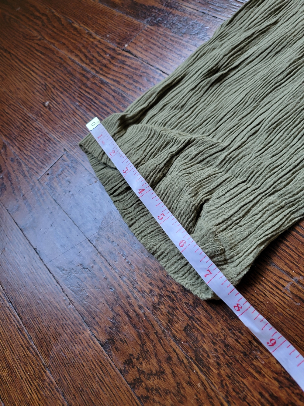 Sag Harbor Women’s Crinkle Straight Leg Pants, Elastic Waist Lime Sz M Boho - Picture 14 of 17